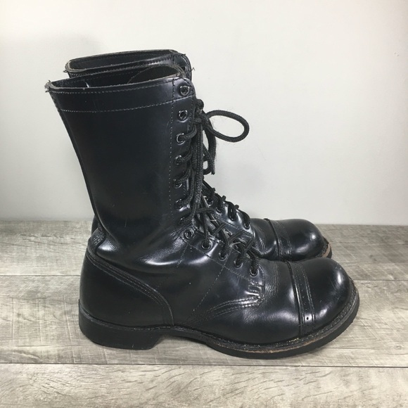 Corcoran 1500 Combat Black Leather Punk Grunge Jump Soft Toe Men’s Boots Size 10 - Picture 1 of 11